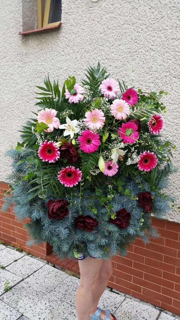 Smuteční věnec - gerbera