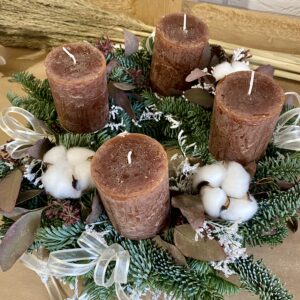 Novinka! Adventní věnec - hnědý